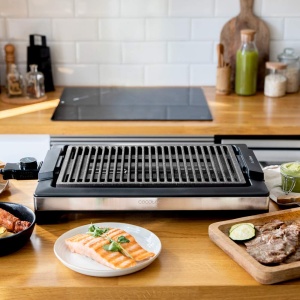 Grill electric Cecotec TastyGrill 2000 InoxStone 2000W suprafata antiaderenta - Img 2