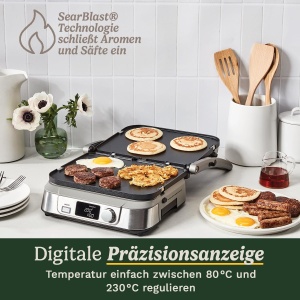 Grill electric Cuisinart 6-in-1 cu placi antiaderente, digital, multifunctional - Img 5