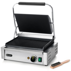 Grill electric Hendi Kontaktgrill Panini 2200W temperatura reglabila 300degC