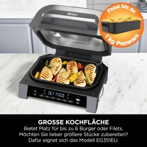 Grill Electric Ninja MAX DG551EU, 6-in-1, 3.8L, GriSilver - Img 4