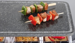 Grill electric SEVERIN RG 2374, Raclette pentru 8 persoane, Naturgrillstein, 1700 W, Negru - Img 6