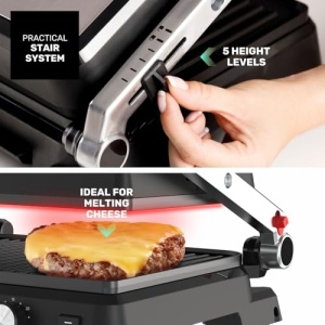 Grill electric Taurus Bistro 2600W 2-in-1 Grill Plancha Placi antiaderente - Img 4
