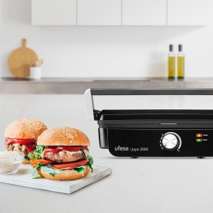 Grill electric Ufesa Jaya 2000W - Placi antiaderente, 180 deschidere, temperatura reglabila - Img 3