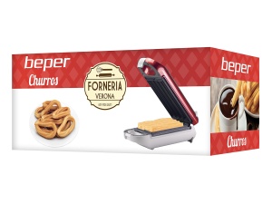 Grill pentru Churros Beper BT.600Y, 800 W, 4 Churros, Rosu - Img 7