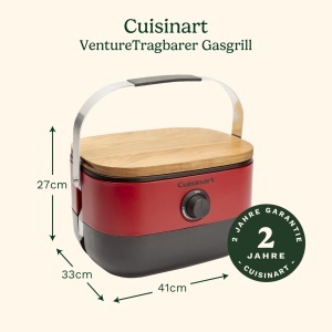 Grill portabil Cuisinart Venture, 993 cm, 2,6 kW, design compact - Img 5