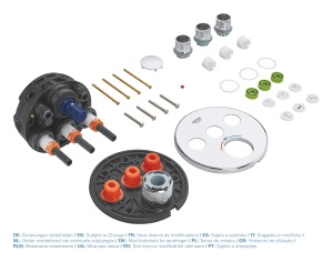GROHE Grohtherm SmartControl - Termostat cu 3 supape de inchidere (set gata de asamblare, suprafata durabila, blocare de siguranta la 38degC), crom, 29121000 - Img 7