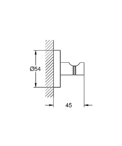 GROHE Start 411732430 Cuier Bademantel Negru Mat Montare Fara Gauri - Img 4