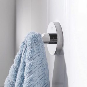 GROHE Start carlig pentru halat de baie fara gaurire suport pentru prosoape cu atasament ascuns pentru lipire sau gaurire cu suruburi si dibluri fara  - Img 2
