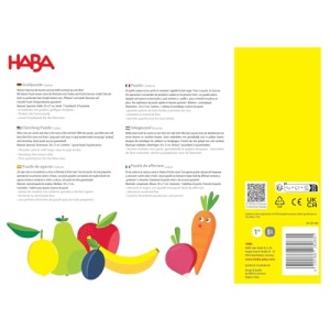 HABA Fruit Paint Grasping Puzzle - Primul puzzle din lemn cu butoane mari - Invatarea culorilor si recunoasterea formelor - Pentru copii de la 12 luni - Img 2