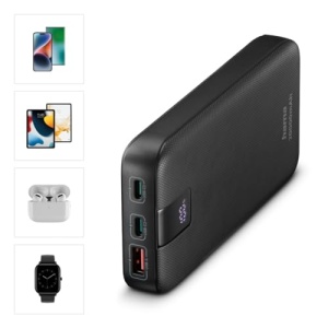 Hama Power Pack PD 20 20000mAh (baterie externa cu 2X USB C + 1x USB A, Power Pack Certified, incarcare rapida, acumulator, accesorii pentru telefoane mobile, tableta, cutie Bluetooth etc., incarcator portabil mic) antracit - Img 22