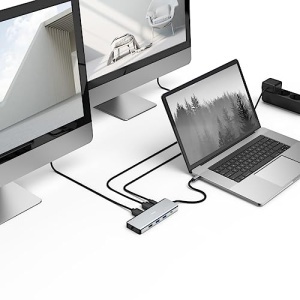 Hama USB Hub 9 porturi 4X USB-A 1x USB-C Data 1x USB-C Power 2X HDMI 1x LANEthernet Ultra-HD 4K pana la 5 Gbits MST pentru mai multe afisaje Thunderbo - Img 10