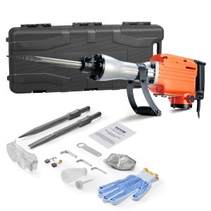 Hammer electric VEVOR JH-65, 2200 W, 1400 BPM, cu 2 meisel