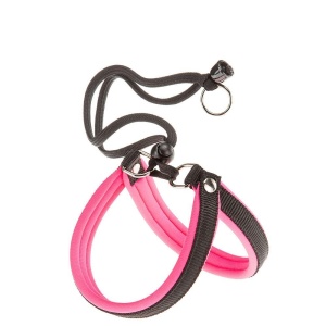 Hamul ergonomic pentru caini Ferplast AGILA Fluo 2 potrivire excelenta inchidere cu snur captuseala moale A B 32 50 cm 15 mm Roz