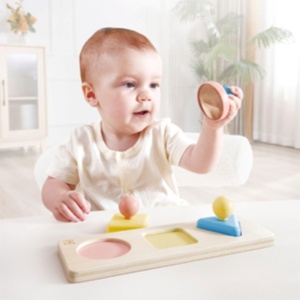 Hape Montessori Mirror Puzzle, Jucarie pentru bebelusi - Img 5