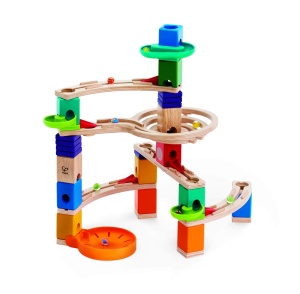 Hape Quadrilla Cliffhanger Murmelbahn din lemn STEM 94 piese - Img 5