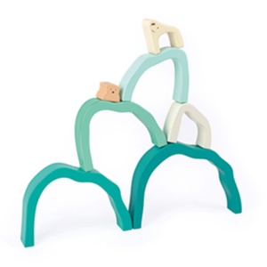 Hape Set Cuburi din Lemn Eisbaren Arktis Jucarie Montessori 12 luni - Img 5