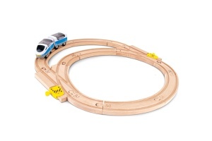 Hape Set Extensie 2 Sine Y din Lemn Compatibil cu Sisteme de Holzeisenbahn - Img 5