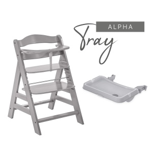 Hauck Alpha Tray 3in1 Compatibil cu Scaun Alpha Beta Gri Reglabil - Img 4