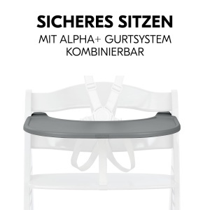 hauck Klickbrett Compatibil cu scaunul inalt din lemn Alpha si Beta Tava Alpha Click fabricat din material reciclat certificat GRS Atasament cu clic r - Img 4