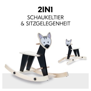 Hauck Rock N Swing Schaukeltier Zebra 2in1 Lemn FSC Certificat Transformabil - Img 3