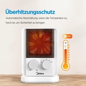 Heizlufter Ceramic Midea NTY20-22E, 2000W, Economisire Energie, Oscilatie 45 - Img 5