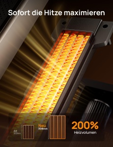Heizlufter Dreo 2000W cu telecomanda, termostat si oscilatie 70 - Img 4