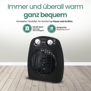 Heizluftung Emerio FH-106737.2, 2000W, portabil, pentru spatii de 25 m, gri - Img 2