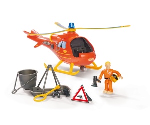 Helicopter de salvare Simba 109252510 - Wallaby cu figurina Tom, sunet si lumini