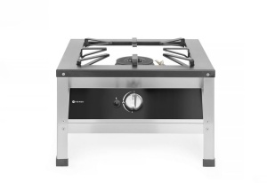 Hoker cu gaz HENDI XL, inox, cu kit de conversie pentru gaz metan, 580x650x400mm