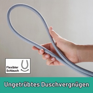 Hose de dus hansgrohe Designflex 1,60 m, cu protectie impotriva rasucirii, crom - Img 2