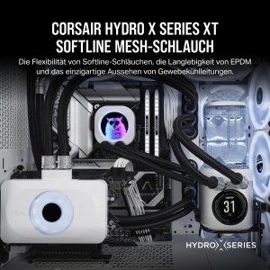 Hose de racire CORSAIR Hydro X Series XT Softline - EPDM-Guma, 3 metri, Negru - Img 2