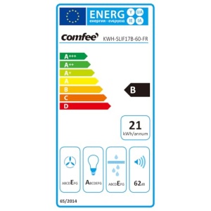 Hota incorporabila COMFEE SLIF17B-60, 60 cm, 200 m3h, 3 trepte, LED, Negru - Img 8
