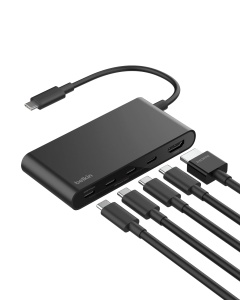 Hub USB-C Belkin 5 in 1 cu HDMI, 4K 60Hz, 100W Power Delivery