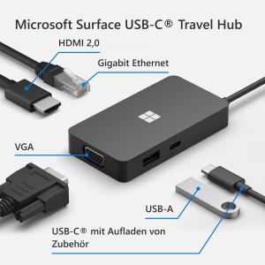 Hub USB-C Microsoft Surface, 5 porturi, compatibilitate cu laptopuri Surface - Img 6