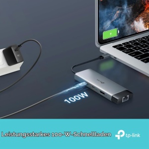 Hub USB-C TP-Link UH6120C, 6 in 1, 4K 60Hz HDMI, 100W PD - Img 5