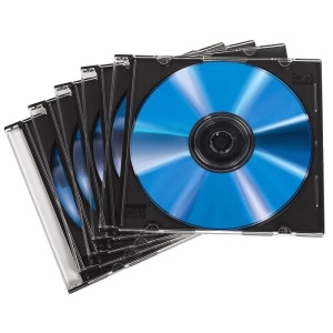 Husa CD Hama, 100 bucati, Slim Line, Transparent-Black, 5mm - Img 3