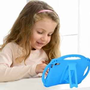 Husa pentru iPad Mini 67 TopEsct, Silicon, Albastra, Cu Maner si Suport - Img 6