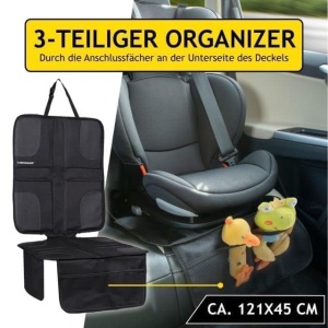 Husa pentru scaun auto DUNLOP - 121x45 cm, impermeabila, cu organizator - Img 2