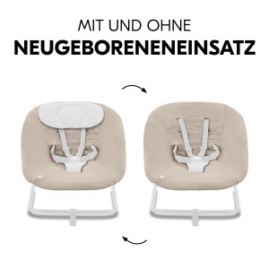 Husa pentru scaunul de masa hauck Highchair Bouncer Eco, bumbac, bej, lavabila - Img 7