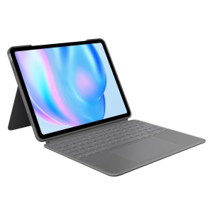Husa Tastatura Logitech Combo Touch pentru iPad Air 13 (M2, M3, M4), Trackpad Mare, Culoare Gri