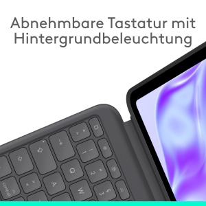 Husa Tastatura Logitech Combo Touch pentru iPad Pro 13, cu Trackpad, Iluminare, Negru - Img 3