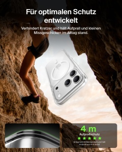 Husa Transparenta Belkin SheerForce Clear pentru iPhone 17 Pro, MagSafe, Antisoc - Img 2