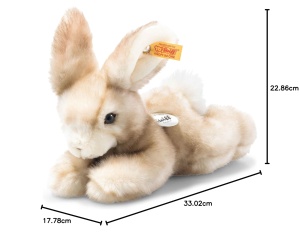 Iepuras de plus Schnucki Hase 24 cm, moale, bej, lavabil - Img 3