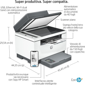 Imprimanta multifunctionala HP LaserJet MFP M234SDNE 1200DPI Duplex ADF AlbGri - Img 7