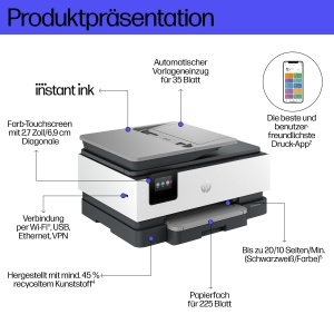 Imprimanta multifunctionala HP OfficeJet Pro 8132e WiFi Duplex AirPrint - Img 3