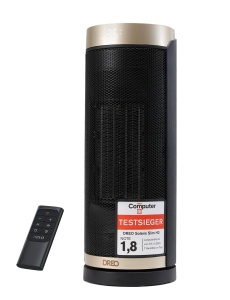 Incalzitor cu ventilator Dreo Economisire energie, Incalzitor cu ventilator ceramic PTC silentios, incalzitor electric oscilant la 70 deg cu telecomanda, temporizator de 12 ore, 3 moduri 3 viteze, protectie la supraincalzire, Solaris Slim H3