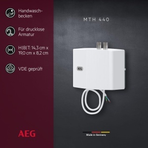 Incalzitor de apa instantaneu AEG MTH 440, 4,4 kW, pentru chiuveta - Img 2