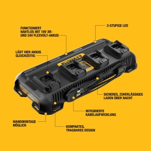 Incarcator DEWALT XR Quadport 4A pentru acumulatori 18V si 54V - Img 11