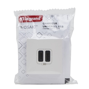 Incarcator dual USB Legrand 99427 Tip C 3A 2 module, alb - Img 5
