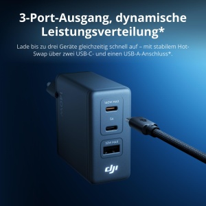 Incarcator GaN DJI Power 140W cu cablu 7A si display digital - Img 6